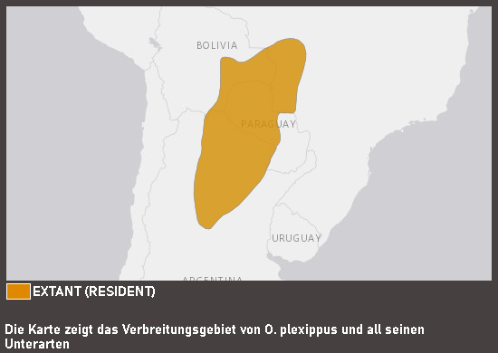 Verbreitungskarte Chacoguan