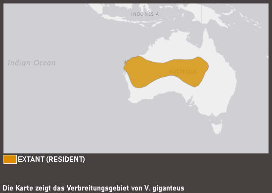 verbrVerbreitungskarte Riesenwaran