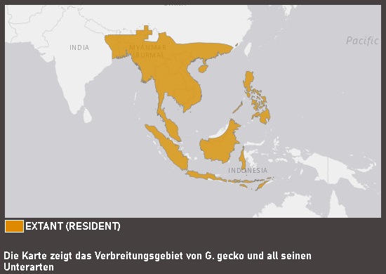 Verbreitungskarte Tokeh