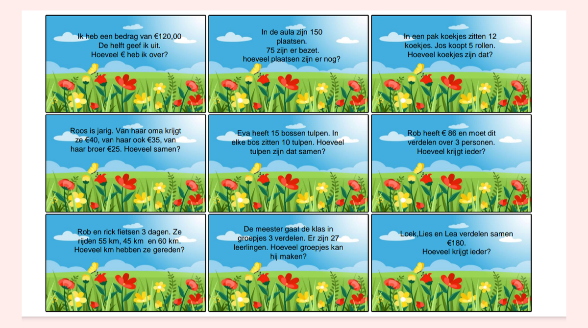 Redactiesommen groep 4 / Rekenen groep 4 | www.spel-en-natuur.nl