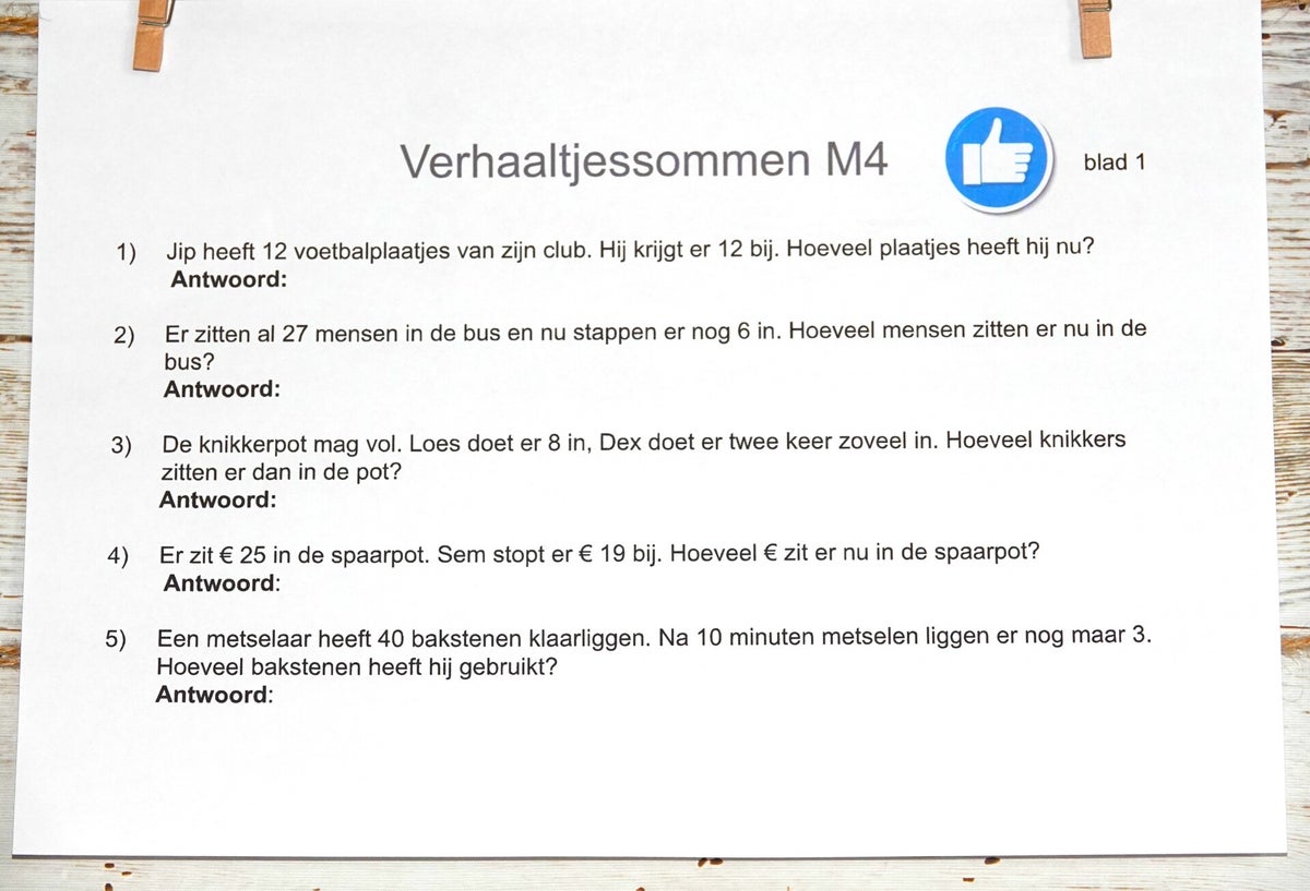 Redactiesommen groep 4 / Rekenen groep 4 | www.spel-en-natuur.nl