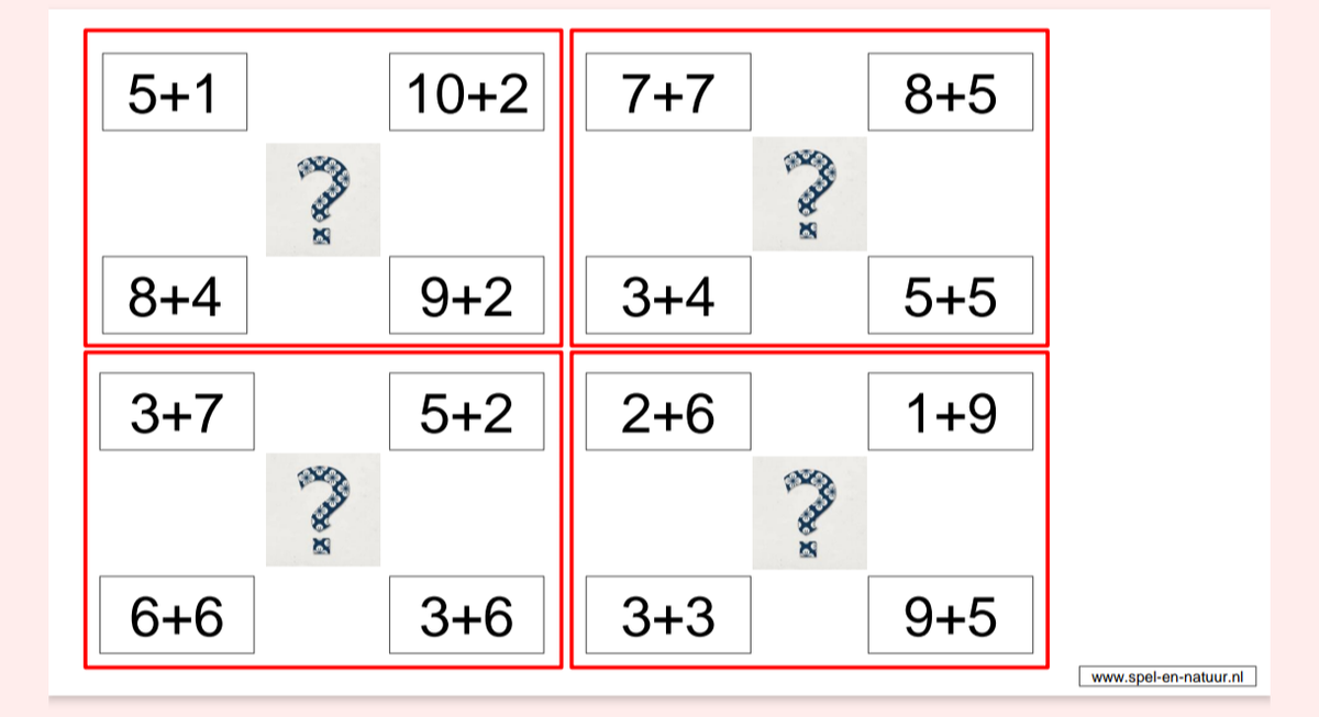 Rekenen groep 3 | www.spel-en-natuur.nl