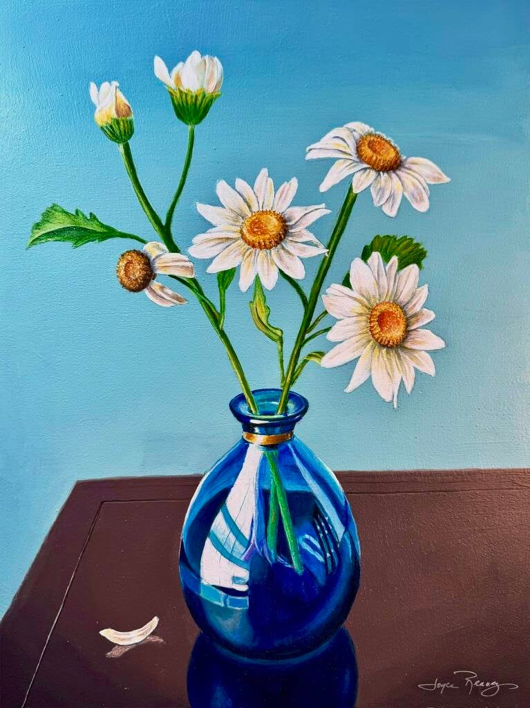 Daisies, 16" x 12" unframed  Acrylic $400
