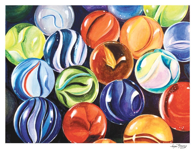 "Marbles" 13.5 x10.5" , $50