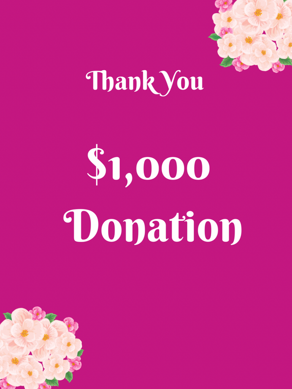 $1,000 Donation