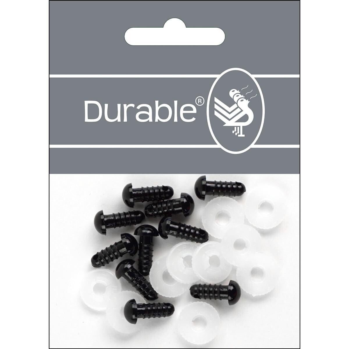 Durable veiligheidsogen 8mm zwart (5 paar)