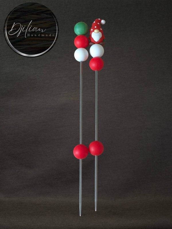 1 set van 2 ami-sticks - Kerstthema kerstgnoom