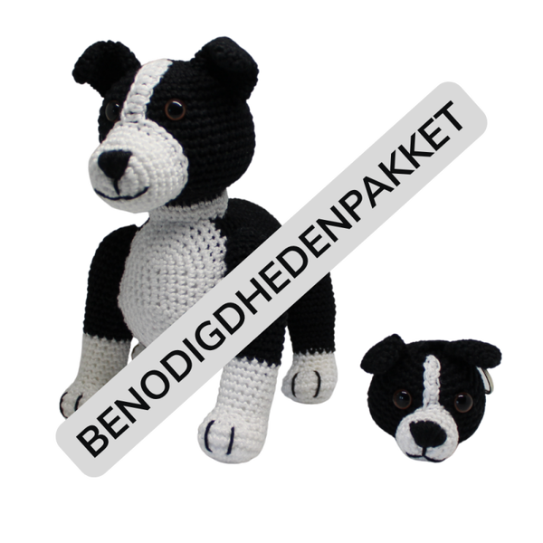 Benodigdhedenpakket - Border Collie knuffel en sleutelhanger