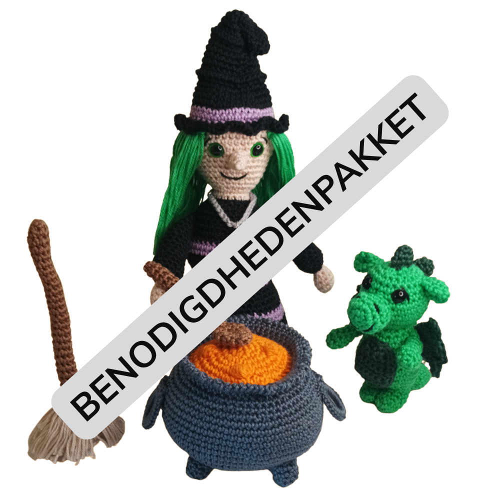 Benodigdhedenpakket - Heks Zulma en draakje Greenie