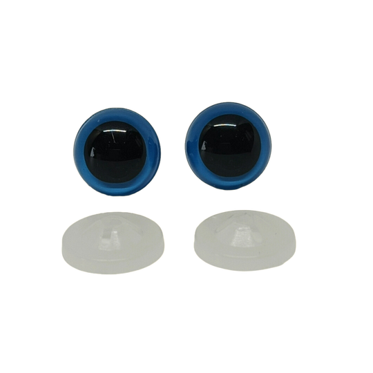 Veiligheidsogen 12mm blauw (per paar)