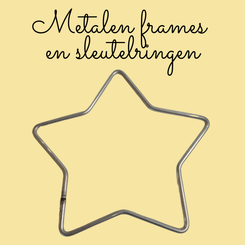 Metalen frames om in te haken, sleutelringen om je eigen sleutelhangers te maken