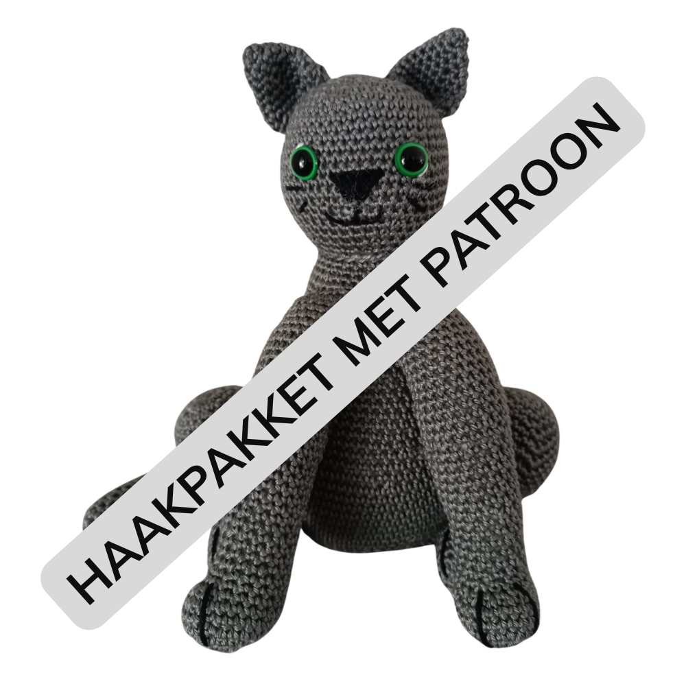 Haakpakket met patroon - Poes Fientje