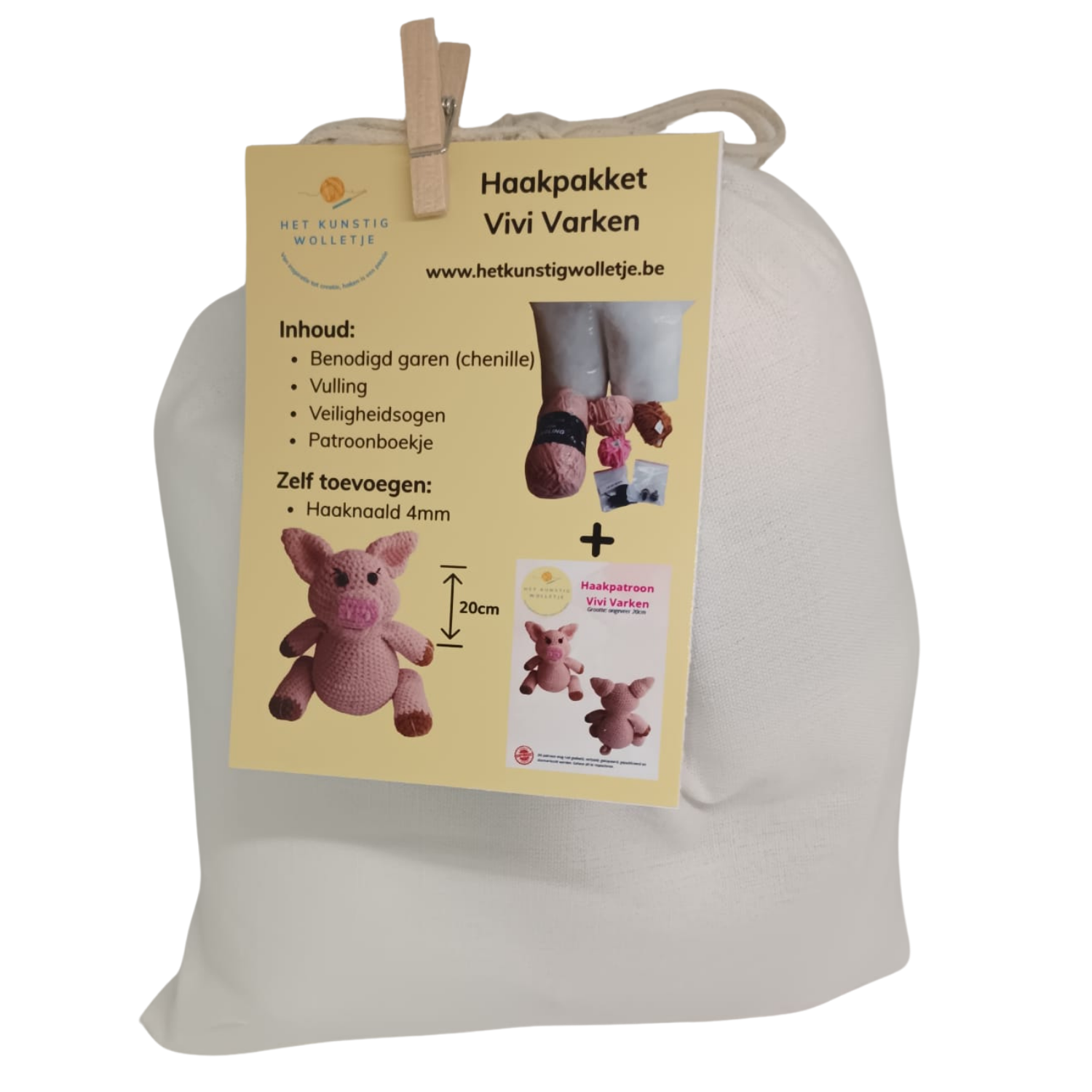 Haakpakket met patroon - Vivi Varken