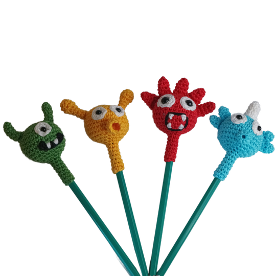 Digitaal haakpatroon Potloodmonstertjes