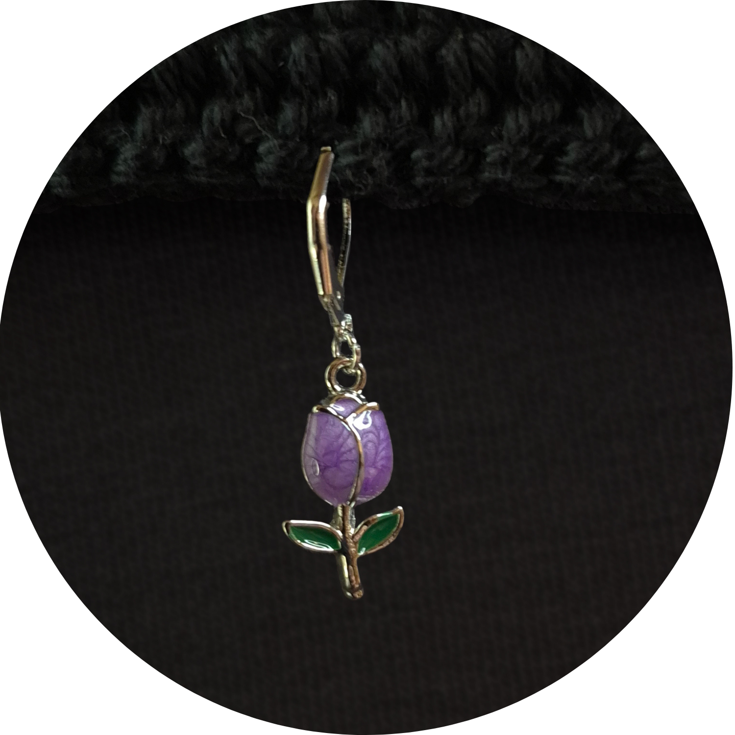 Paarse tulp steekmarkeerder