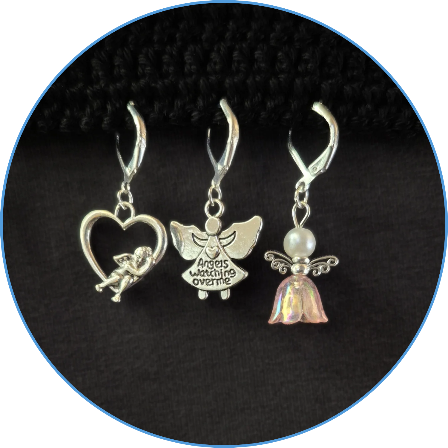 Engeltjes roze - setje van 3 steekmarkeerders