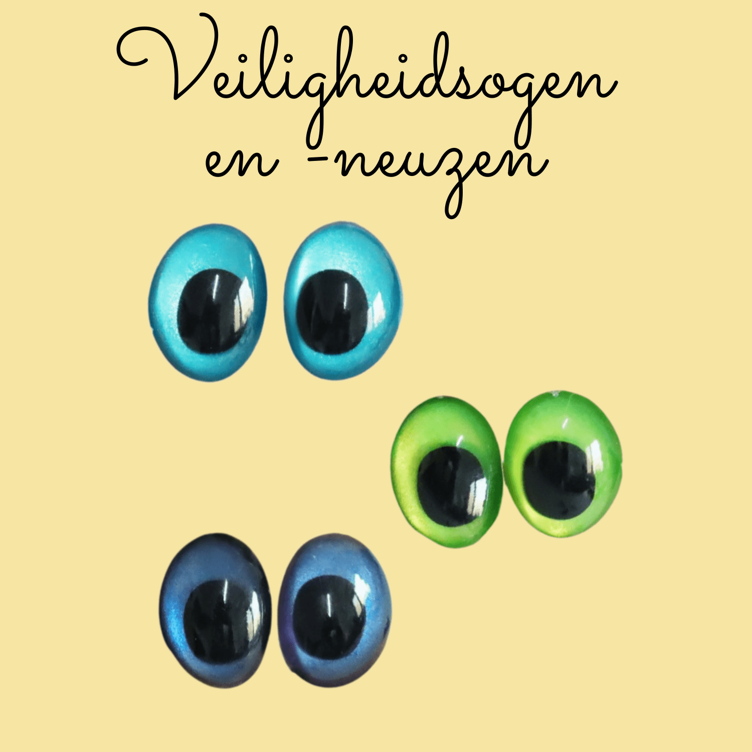 Veiligheidsogen, veiligheidsneuzen, oogjes en neusjes voor amigurumi