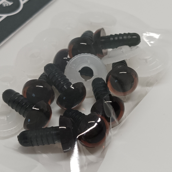 Durable veiligheidsogen 10mm bruin (5 paar)