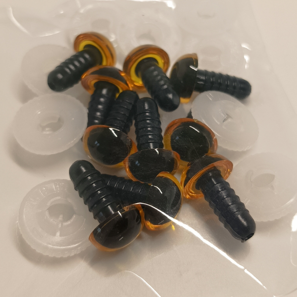 Durable veiligheidsogen 10mm goud (5 paar)