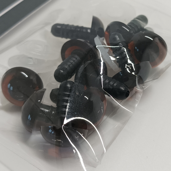 Durable veiligheidsogen 12mm bruin (5 paar)
