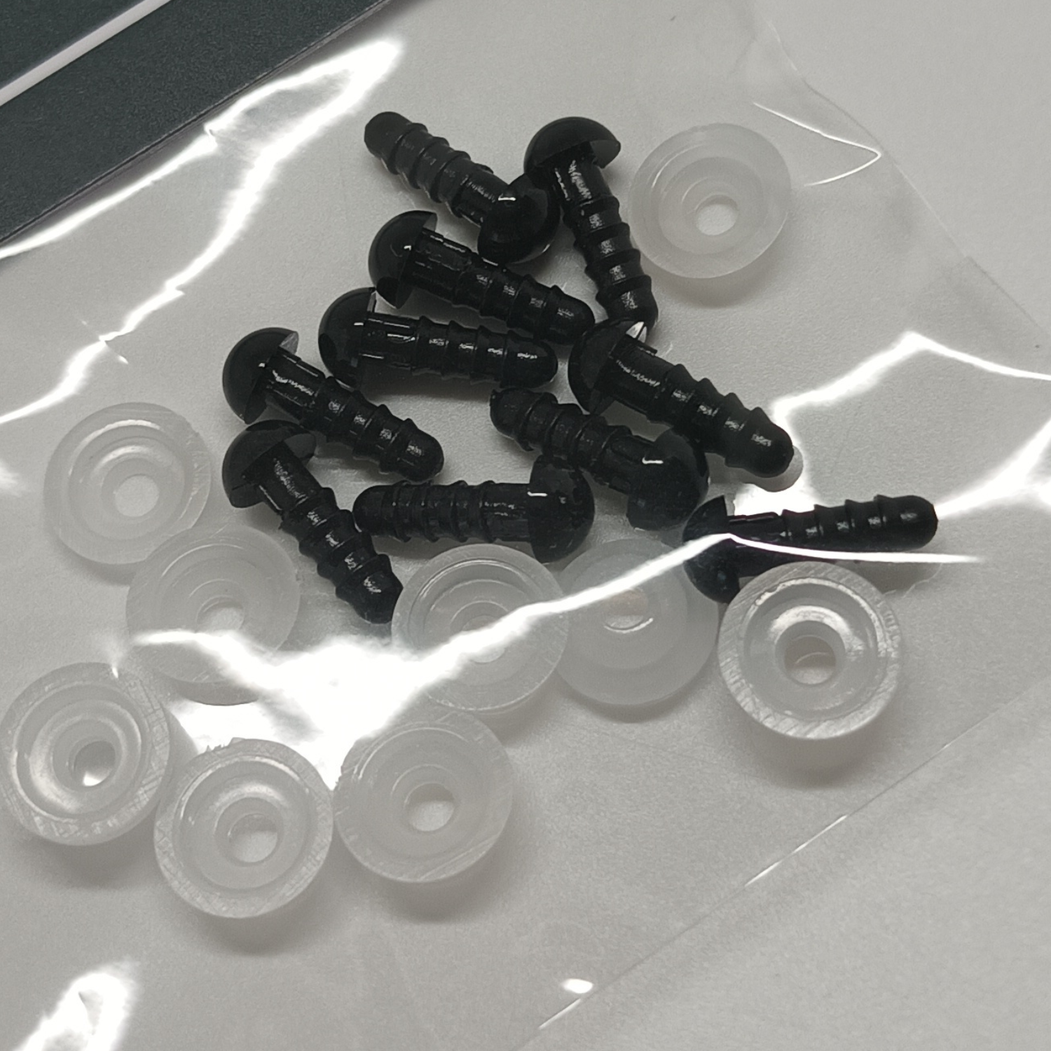 Durable veiligheidsogen 6mm zwart (5 paar)