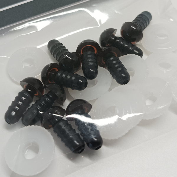 Durable veiligheidsogen 8mm bruin (5 paar)