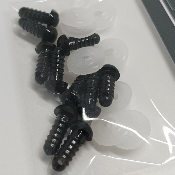 Durable veiligheidsogen 8mm zwart (5 paar)