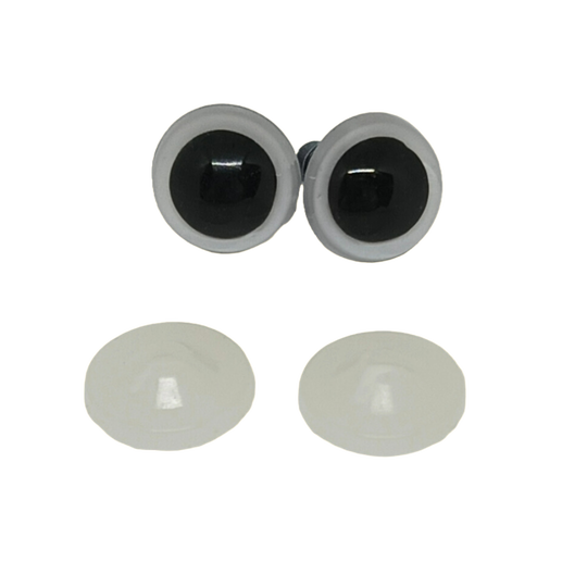 Veiligheidsogen 12mm wit (per paar)