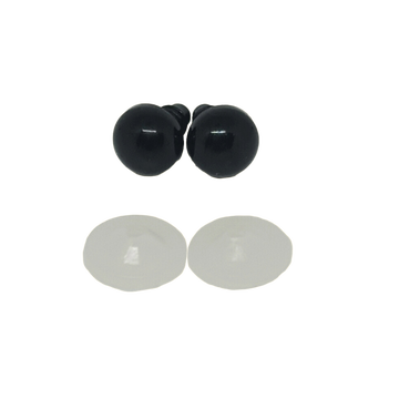 Veiligheidsogen 10mm zwart (per paar)