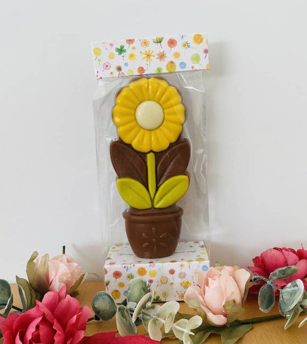 Bloem geel melkchocolade