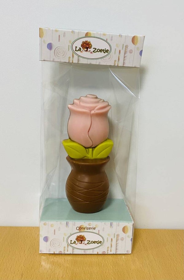 Roosje roze melkchocolae