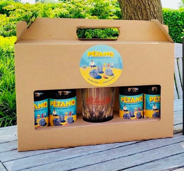 Pétanq box met glas