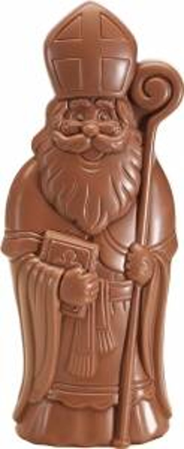 Sint met boek 27cm melk