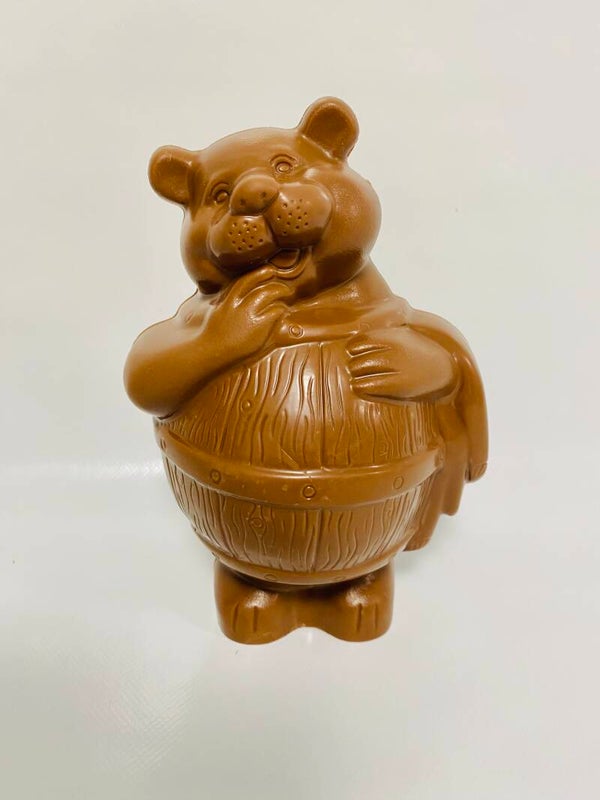 Beer in ton 18cm melkchocolade