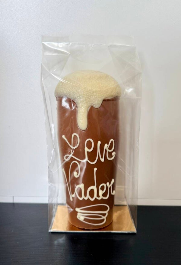 Chocolade bierglas “Leve vader”