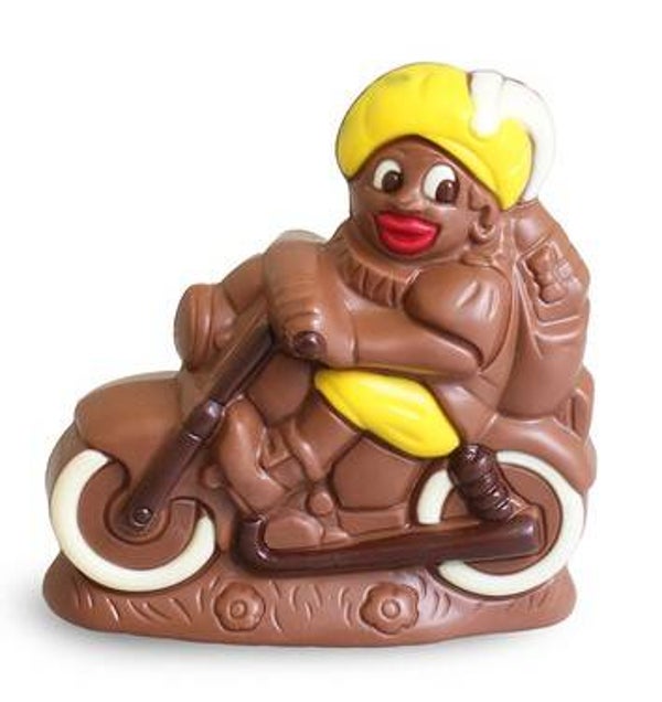 Piet op moto 11cm melk gekleurd