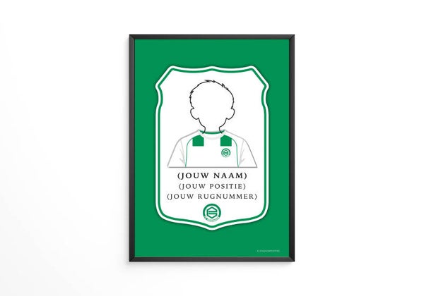 Gepersonaliseerde FC Groningen FIFA Kaart Poster