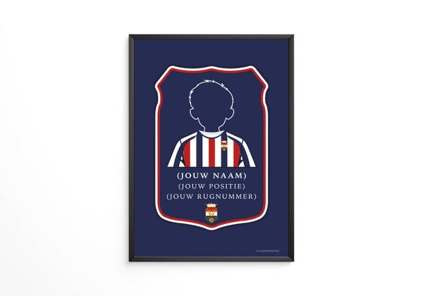 Gepersonaliseerde Willem II FIFA Kaart Poster