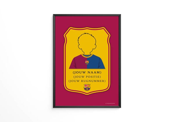Gepersonaliseerde FC Barcelona FIFA Kaart Poster