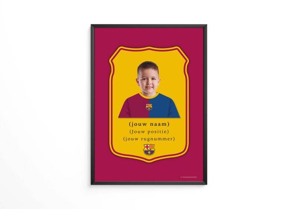 Gepersonaliseerde FC Barcelona FIFA Kaart Poster