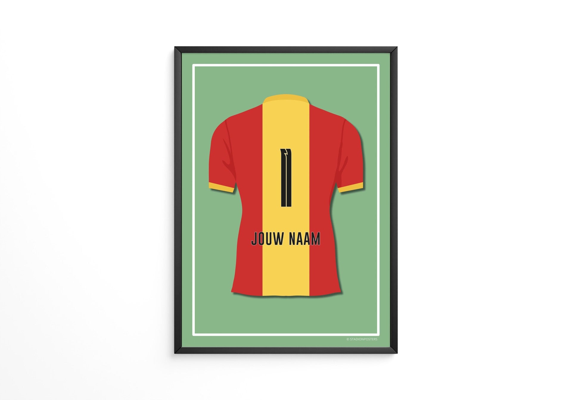 Jouw naam en rugnummer - Go Ahead Eagles shirt poster