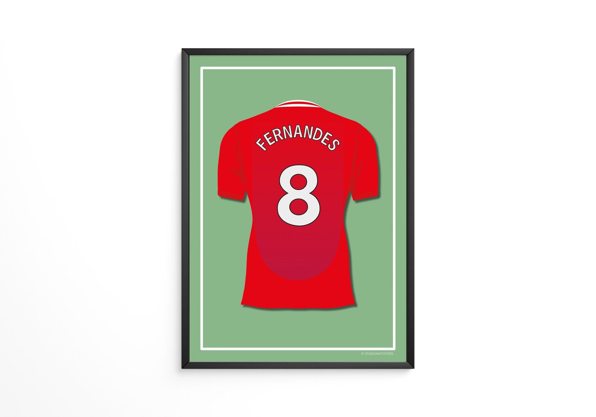 Fernandes - Manchester United shirt poster