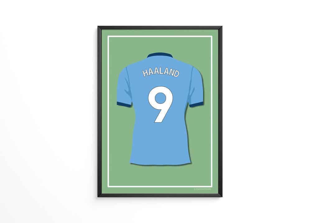 Haaland - Manchester City shirt poster