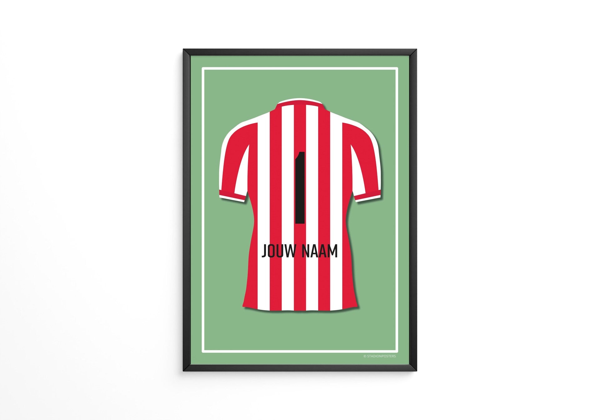 Jouw naam en rugnummer - Sparta Rotterdam shirt poster