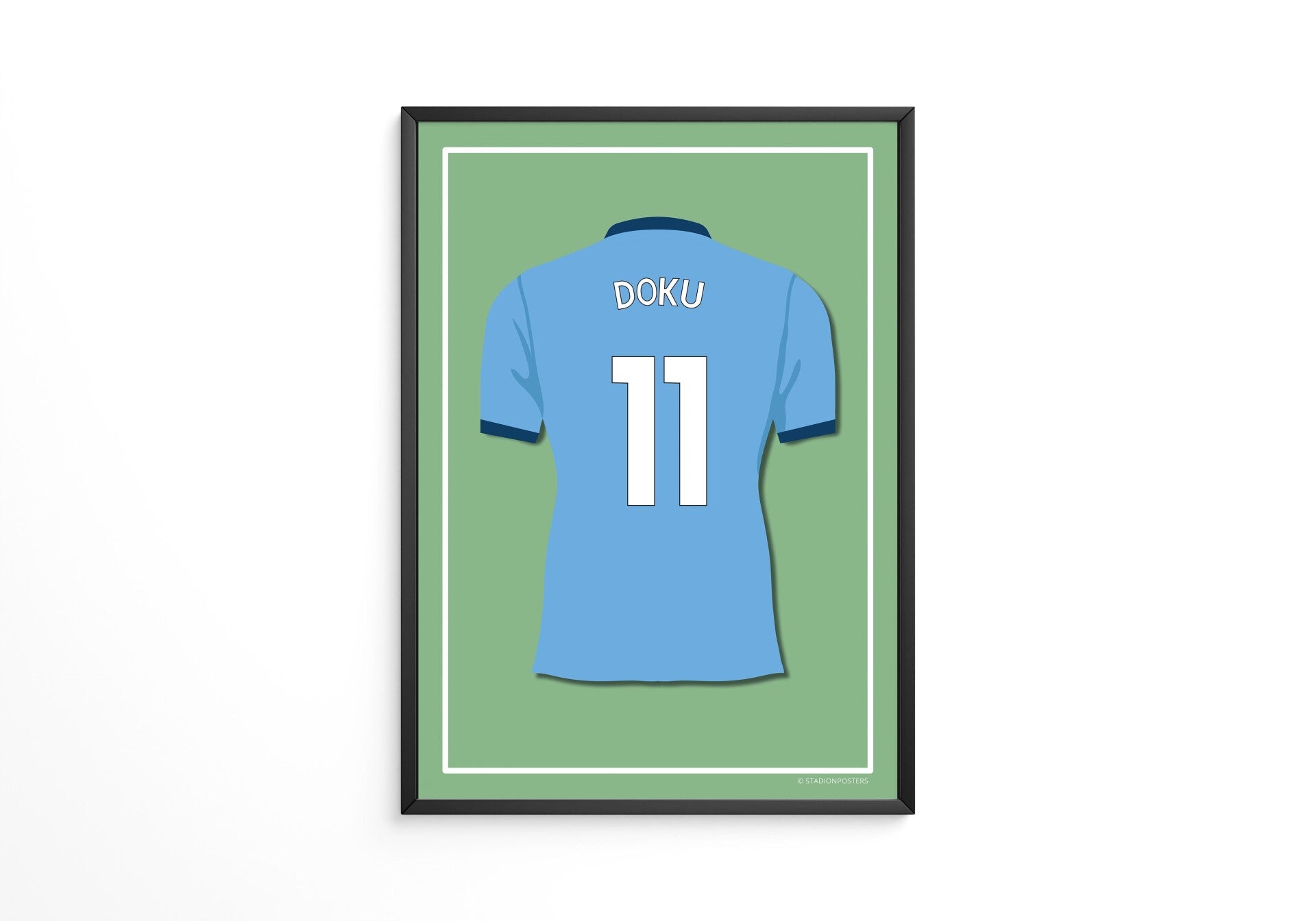 Doku - Manchester City shirt poster