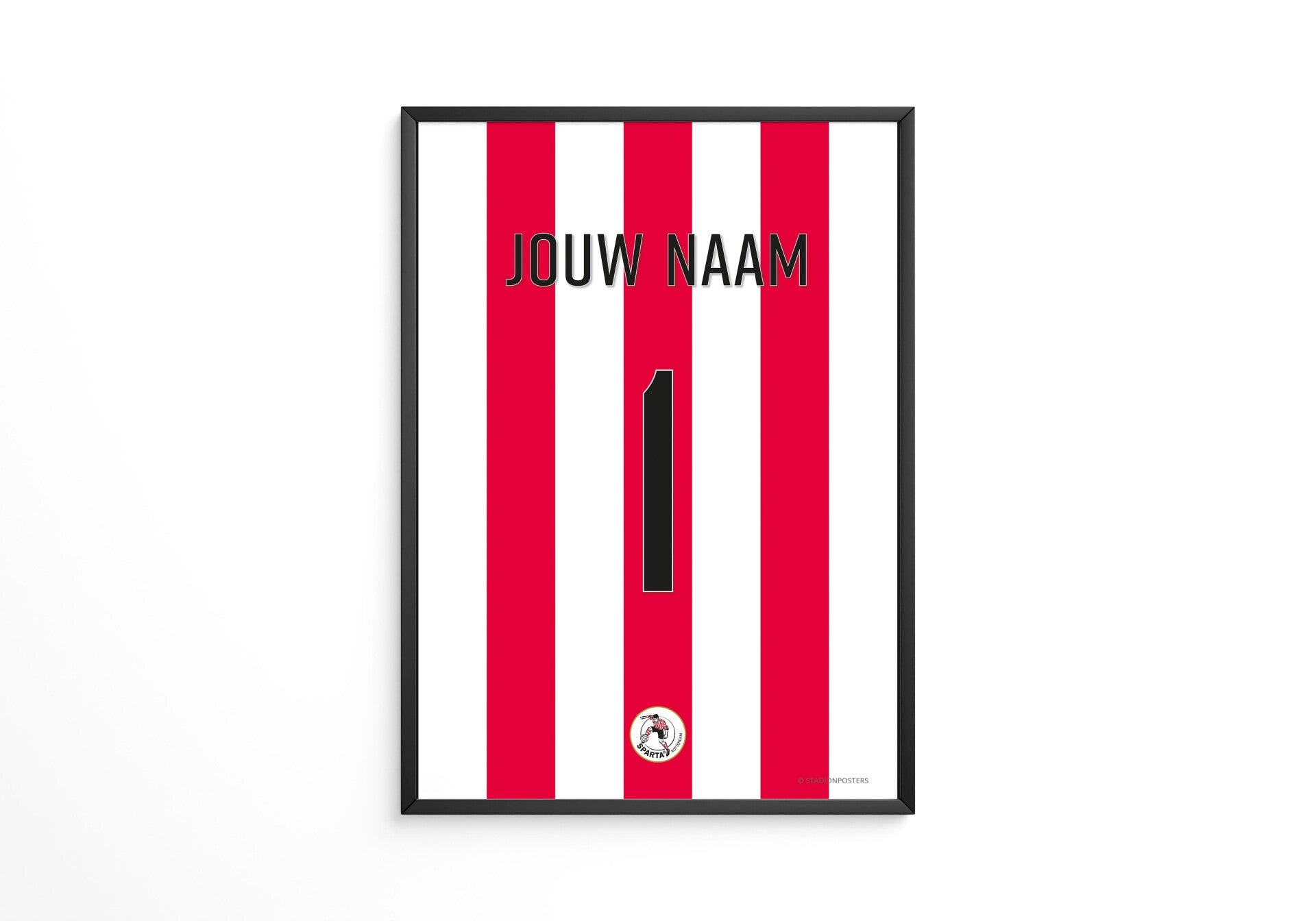 Jouw naam en rugnummer - Sparta Rotterdam shirt poster