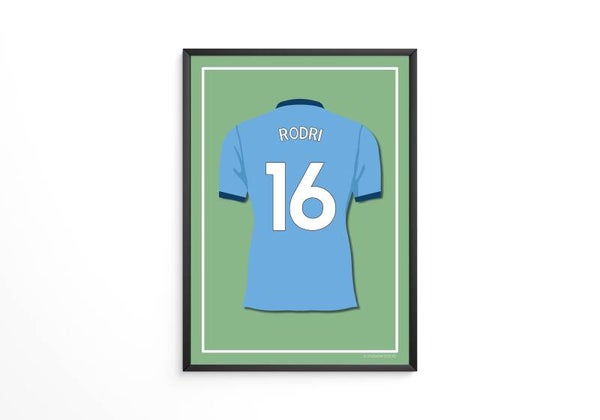 Rodri - Manchester City shirt poster