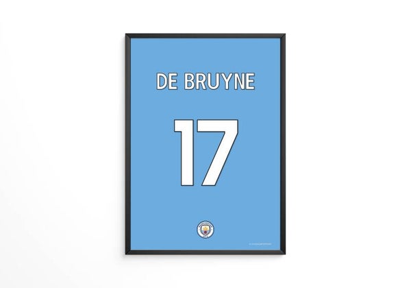 De Bruyne - Manchester City shirt poster