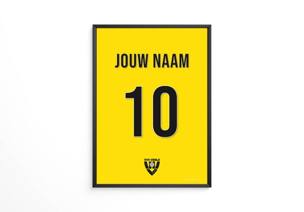 VVV Venlo tenue poster - Jouw eigen naam en rugnummer