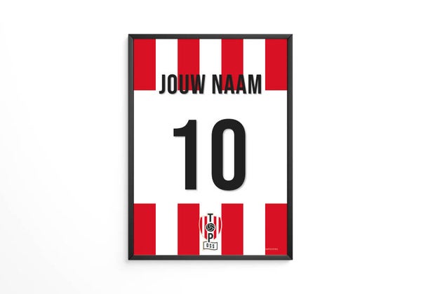 Top Oss tenue poster - Jouw eigen naam en rugnummer